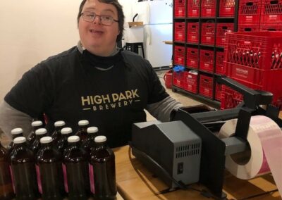 Participant of the Making Work Work Program at the craft brewery.
